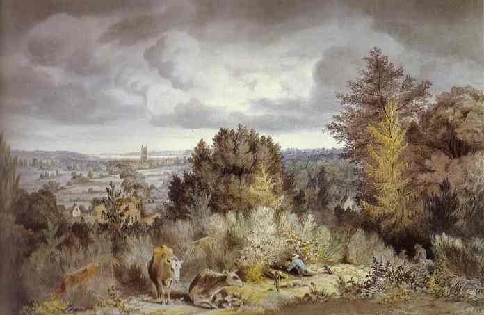 Didham Church and Valley - 1800