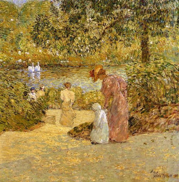Stahování schodů - Central Park - 1895