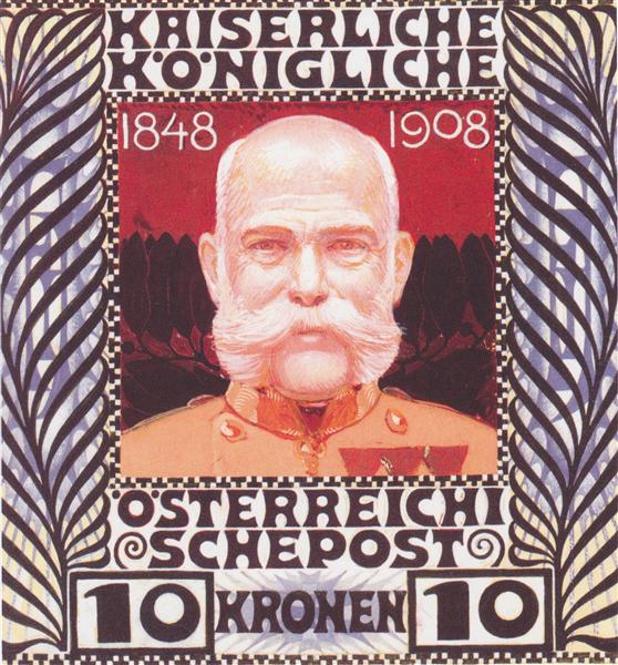 Itävallan keisarin Francisco Josén vuosipäivän sinetti - 1908