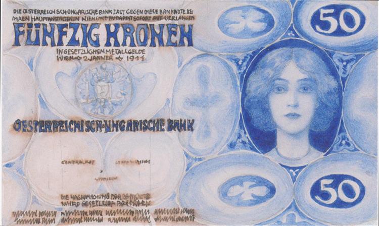 Suunnittelu 50 Coronas -lippulle - 1911