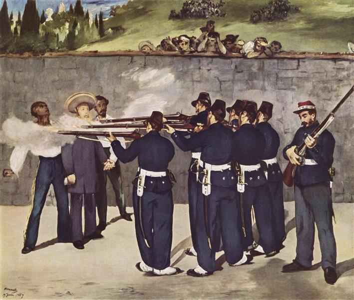 The execution of Emperor Maximiliano de México - 1868