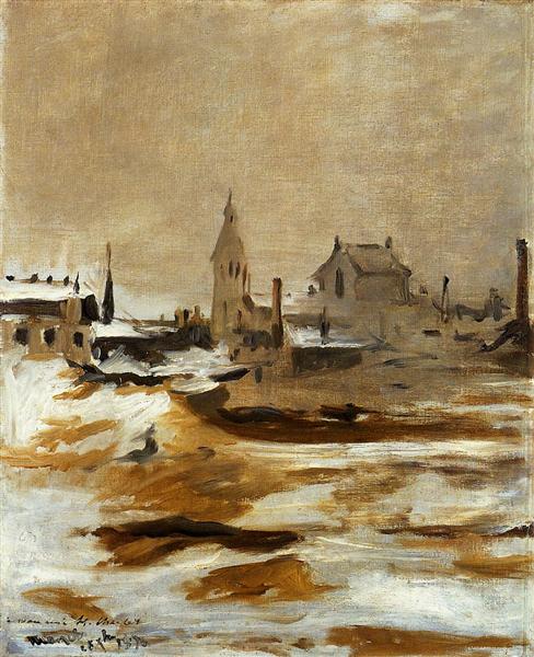Snow Effect på Petit -Montrouge - 1870