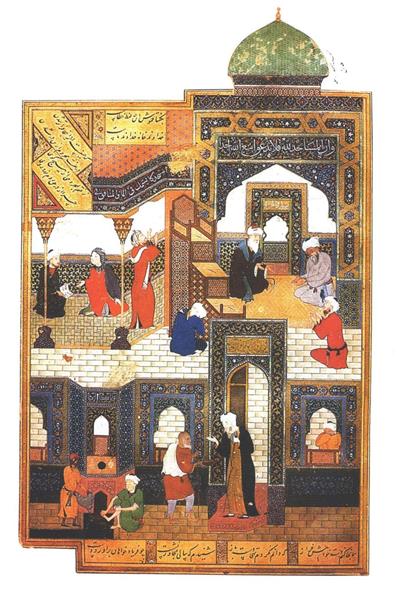 Behzad Mendigo într -o moschee - 1488
