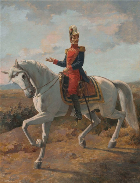 Studie för slaget vid Junín - 1884