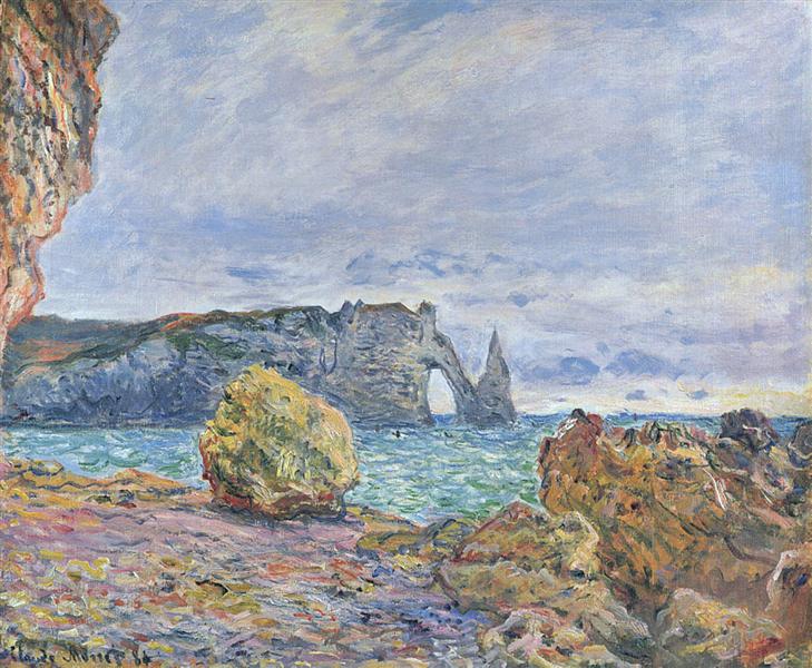 Etretat – Pláž a Porte D'Aval – 1883