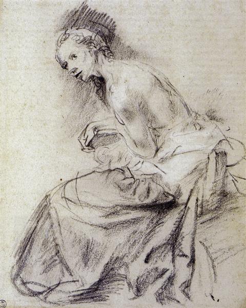Desnudo Femenino Sentado - Suzanne - 1634