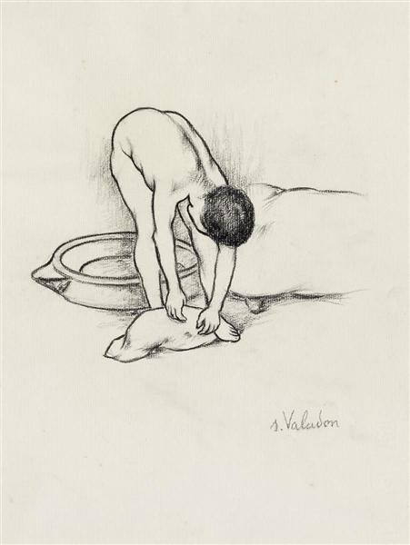 Femme nue - lavage