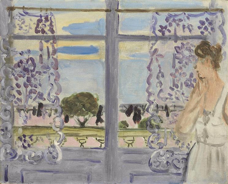 Femme à côté de la fenêtre 1919