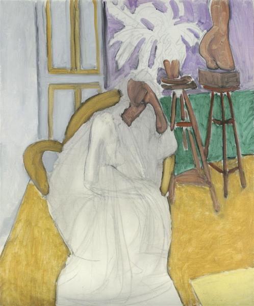 Figura seduta e il busto greco (La Gandoura) 1939