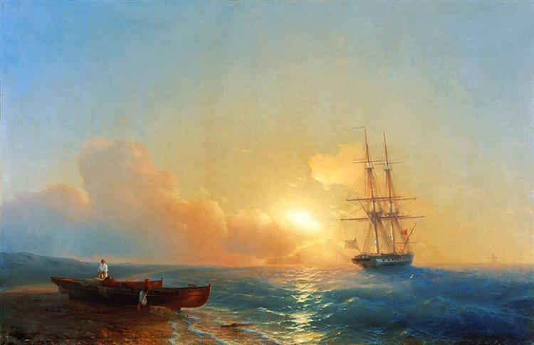 Fischer an der Seeküste - 1852