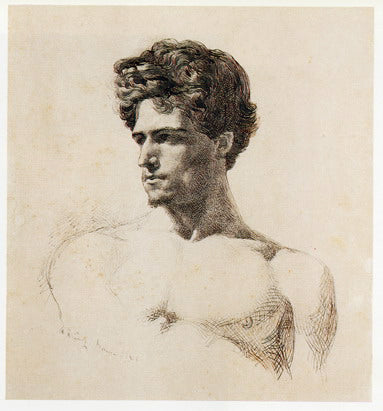 Buste masculin à trois quarts - 1860