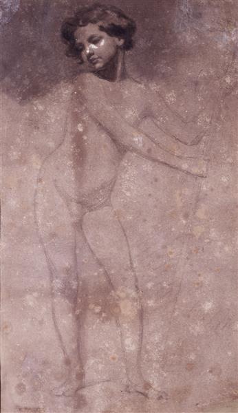 Chico Desnudo Con Lanza