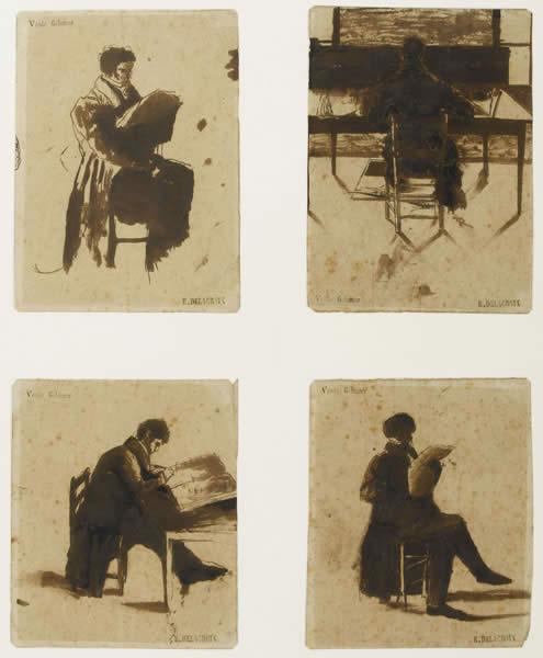 Quatre vues sur les hommes assis - 1838