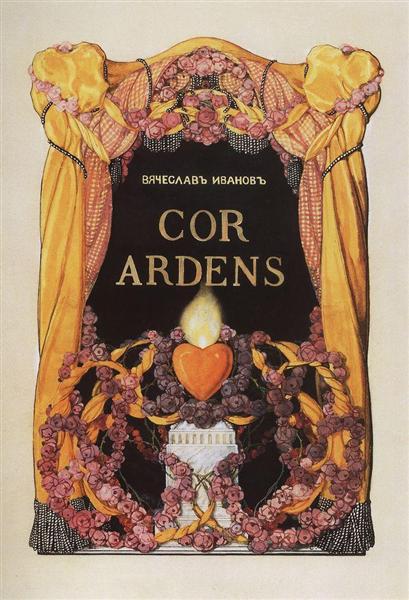 Frontispis ke Knize básní V. Ivanova 'Cor Ardens' - 1907