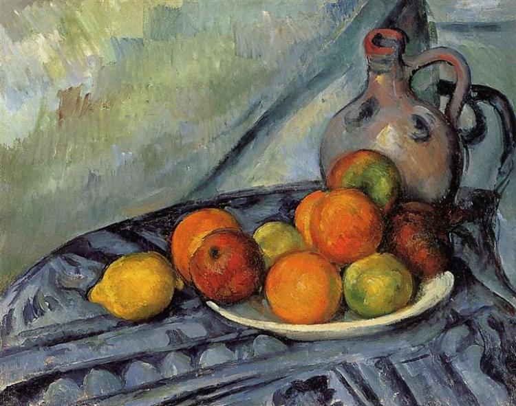 Frutta e brocca su un tavolo - 1894