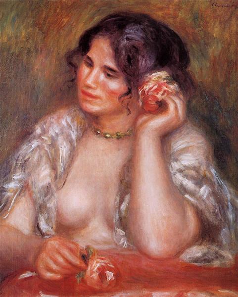 Gabrielle Con Una Rosa - 1911
