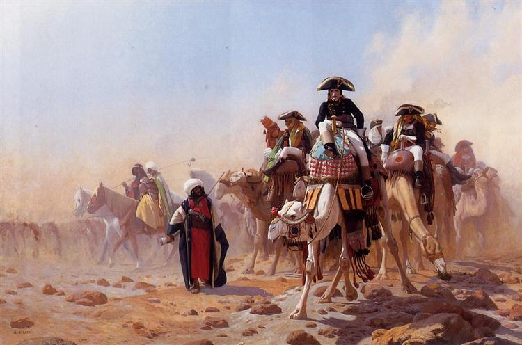 Generale Bonaparte con il suo personale generale in Egitto - 1863