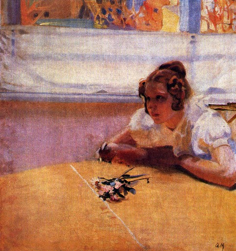Fille sur une table - 1910