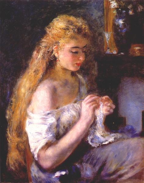 Dívka tkaní - 1875