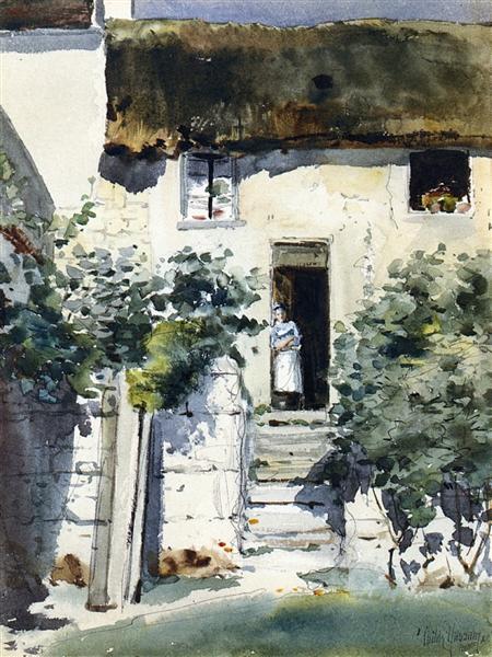 Mädchen an einer Tür - 1883