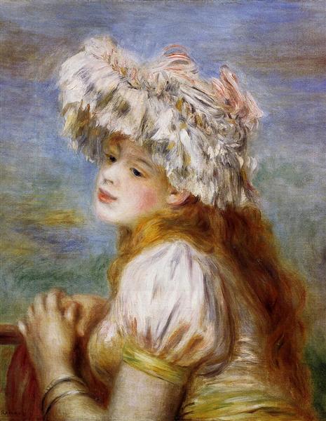 Mädchen mit Spitzenhut - 1891