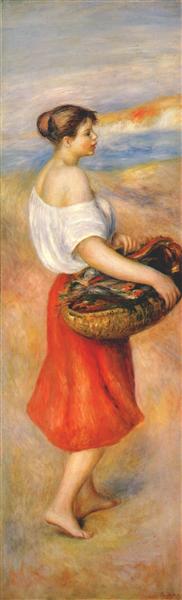 Fille avec panier à poissons - 1889