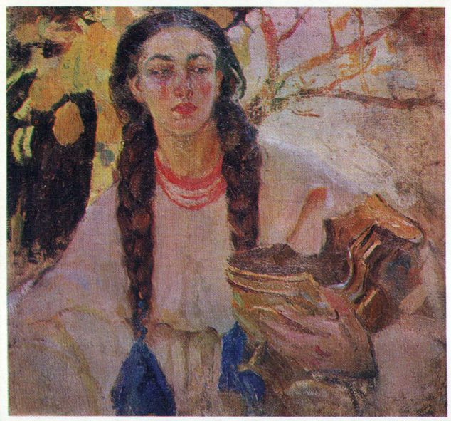 Flick med flätor - 1912