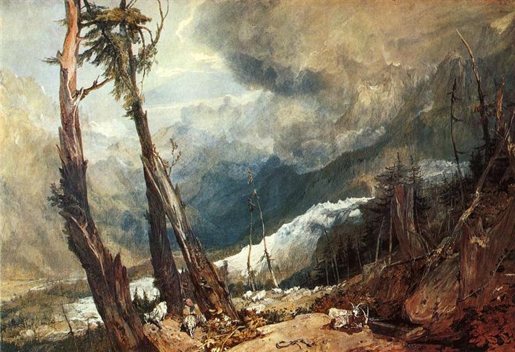 Glacier et Fuente del Arveron - aller à Mer de Gace - 1803
