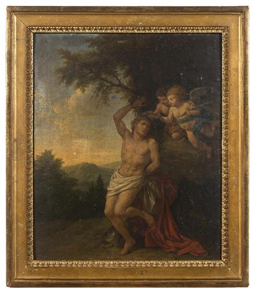 Deux Anges Apportant une Couronne à Saint Sébastien