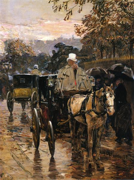 Hackney Carriage - Rue Bonaparte (également connu sous le nom de Fiacre - Rue Bonaparte) - 1888