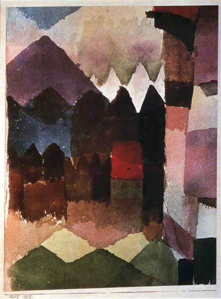 Foehn Wind Marcin puutarhassa - 1915