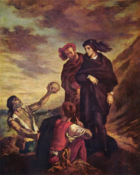 Mezarlıkta Hamlet ve Horacio - 1839