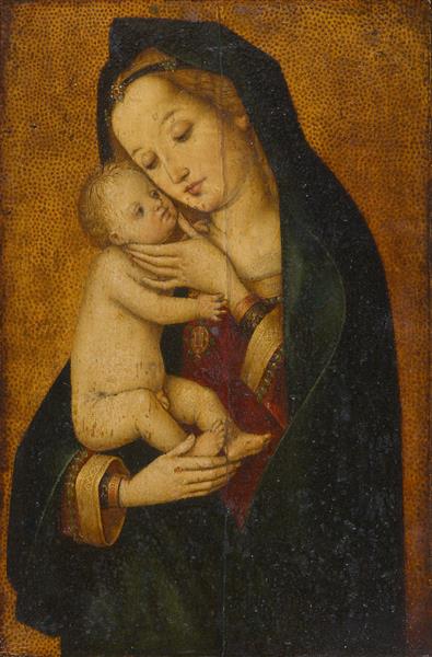María - Das Kind Liebkosend - 1499