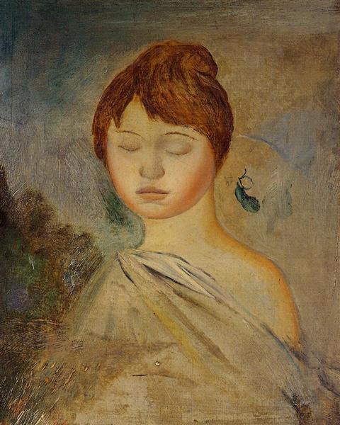 Jonge vrouw hoofd - 1887
