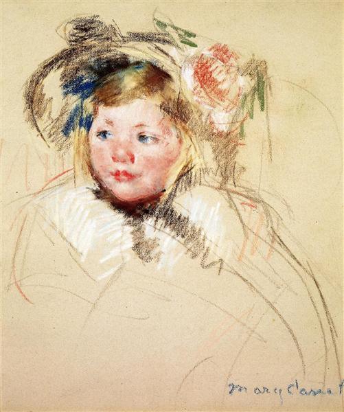 Head of Sara with a cap looking to the left - 1901
