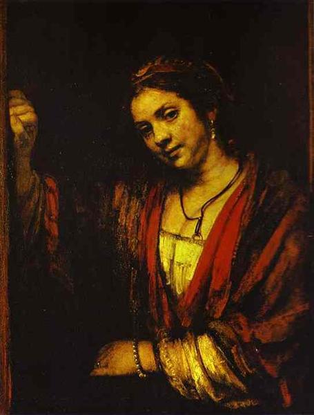 Hendrickje vid en öppen dörr - 1656