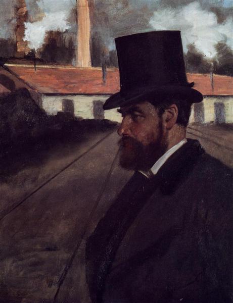 Henri Rourt devant son usine - 1875