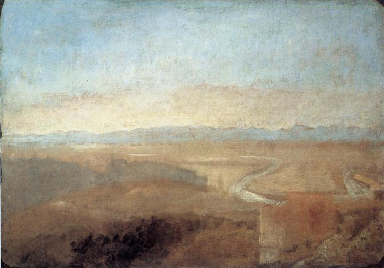 Mountainous City au bord de la campagne - 1828