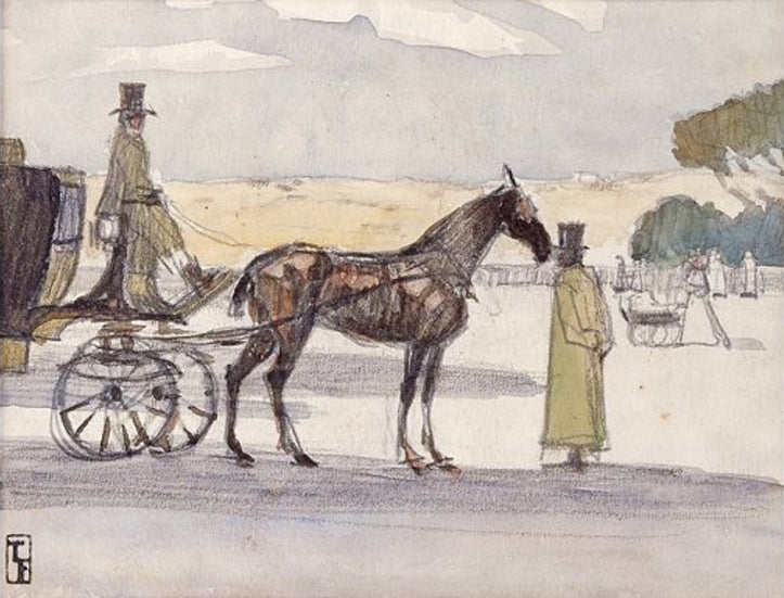 Hästdragen vagn i Rom