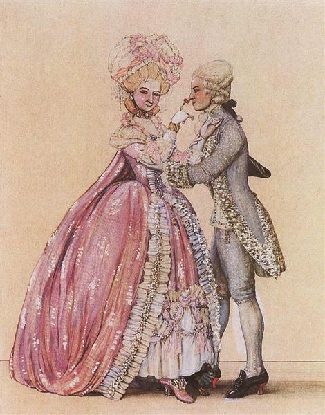 Comment était-il habillé dans le vieux temps (dame et cavalier) - 1903