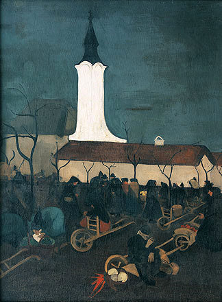 Ungarsk markedsscene - 1938