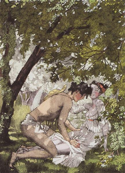 Illustration för romanen Dafnis och Kloe 2 - 1930