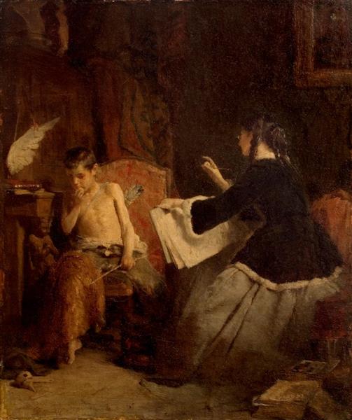 Eros and the painter - 1868