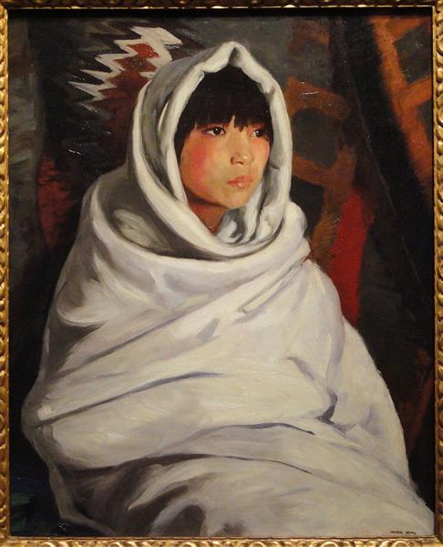Indická dívka s Manta Blanca - 1917