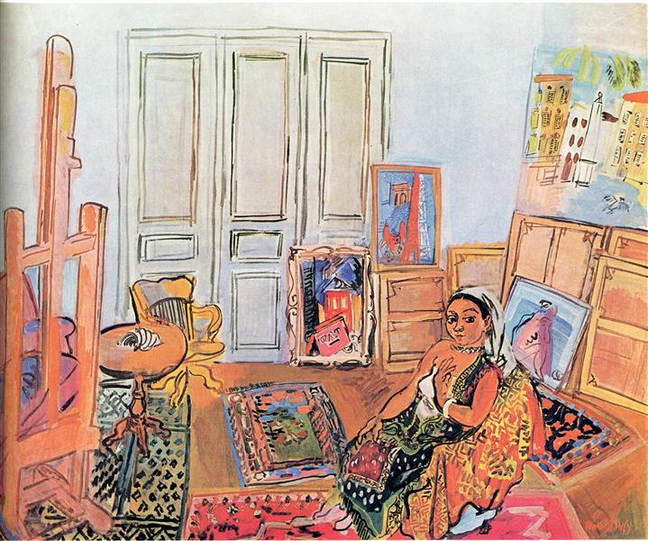 Modello indiano nello studio di L'Asse Guelman - 1928