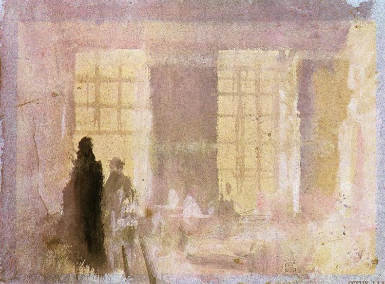 Interiér v Petworth - 1828