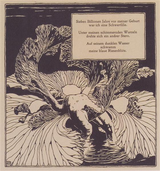 Duhovka. Ilustrace básně Arno Holz. - 1898