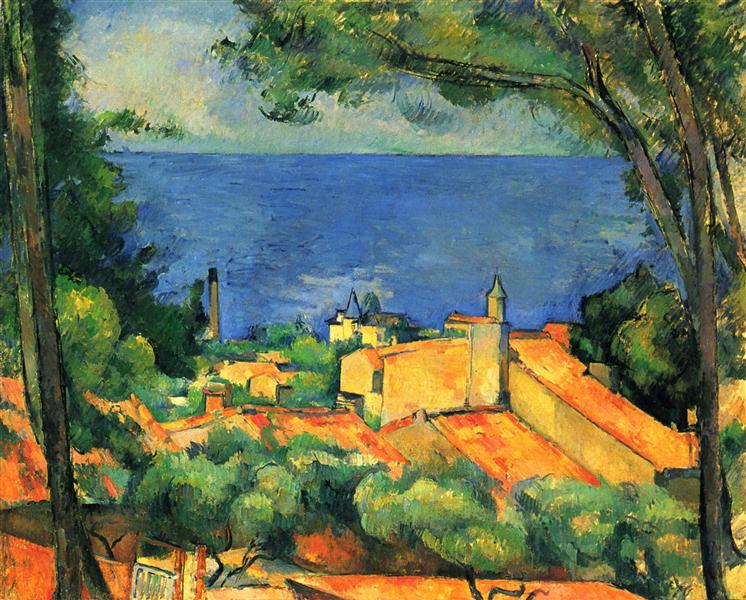 L'Estaque mit roten Dächern – 1885