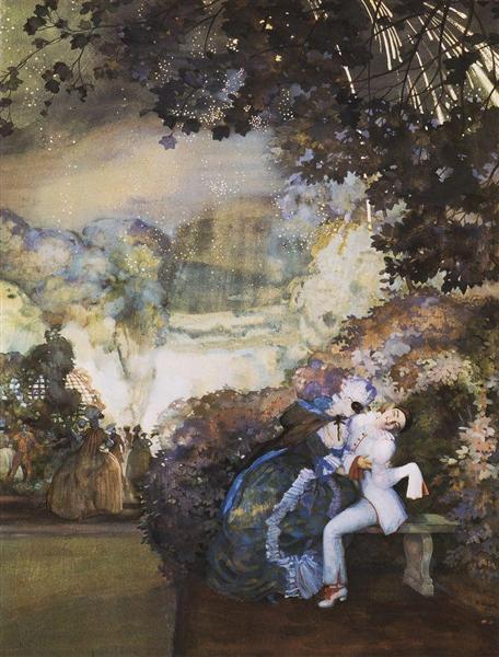 La Dame et Pierrot - 1910