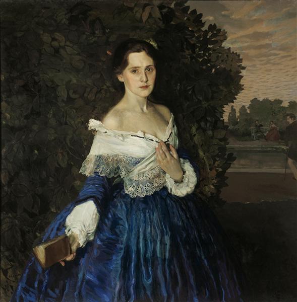 Senhora de Azul. Retrato da Artista Yelizaveta Martynova - 1900